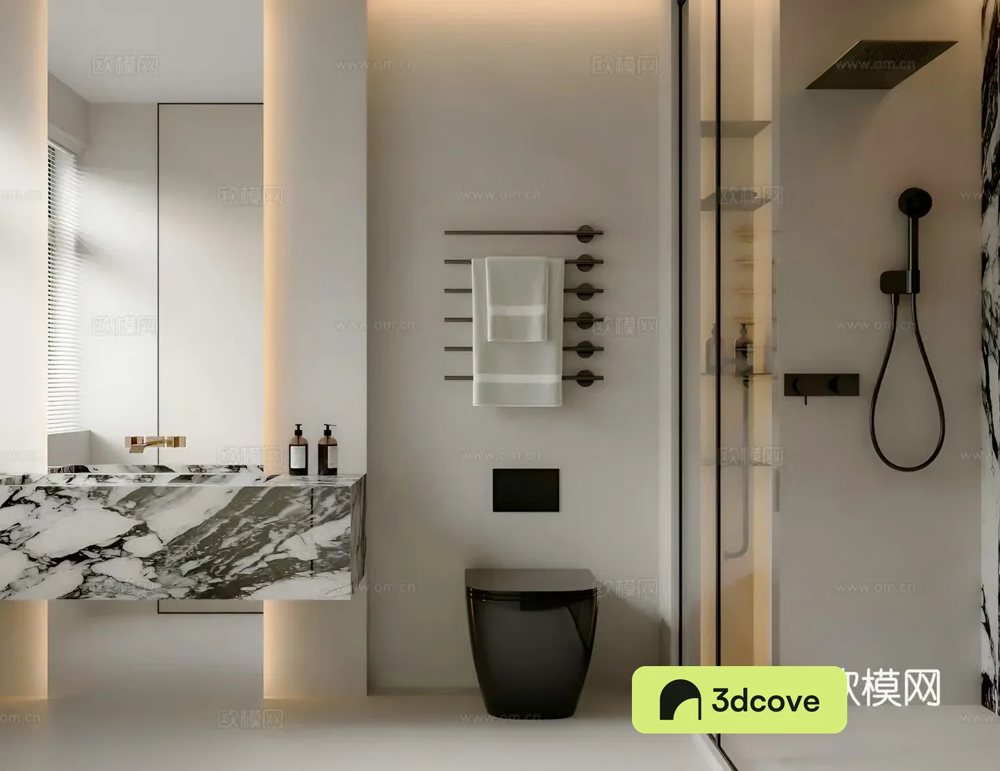 Modern minimalist bathroom