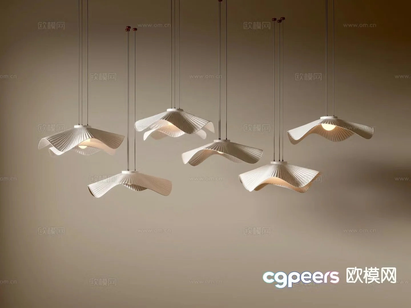 Creative chandelier shell chandelier art chandelier 3d model