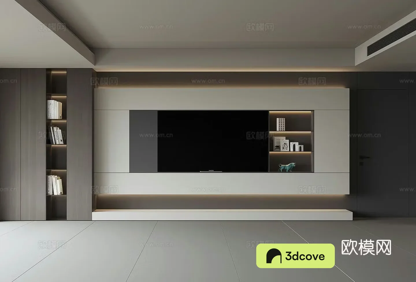 Modern TV background wall
