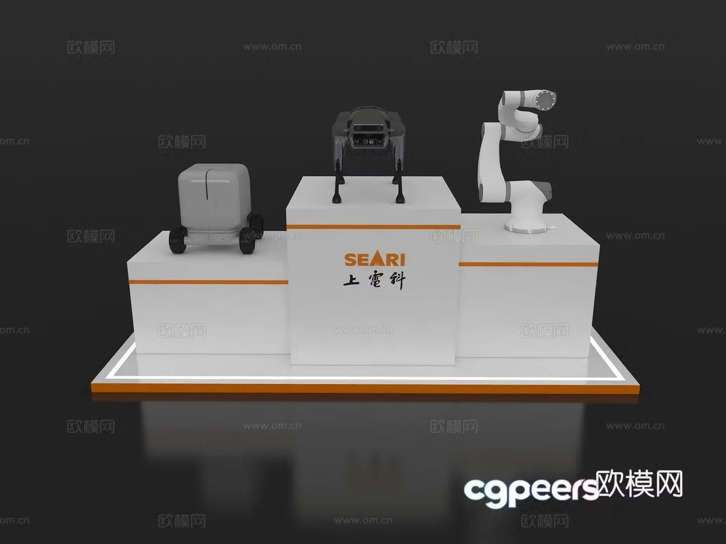 Modern display cabinet Product display cabinet Technology display cabinet Booth display cabinet Display table Table cabinet 3D model
