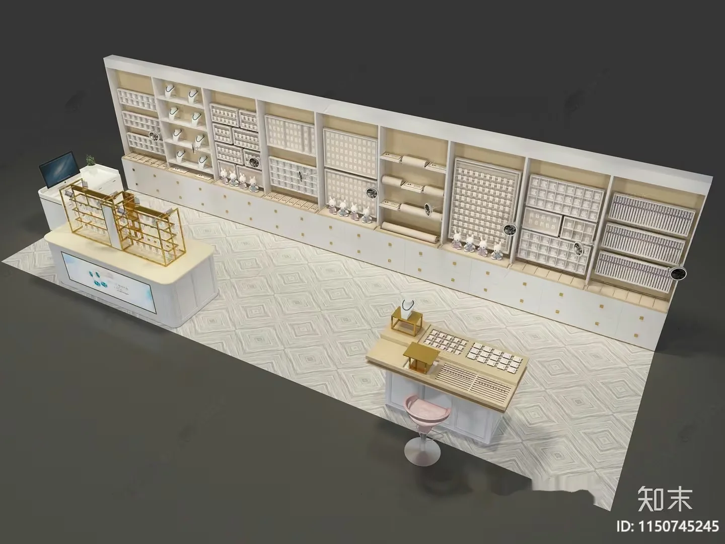 A Jewelry Store 3D Model – 1595 – VRAY Render