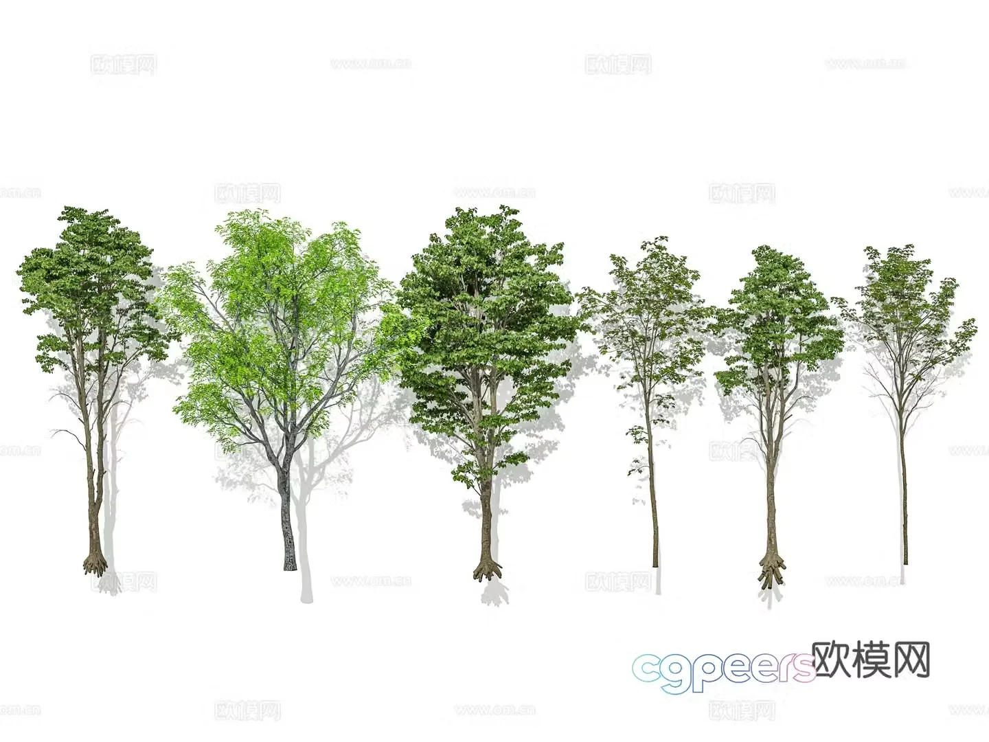 Modern tree street tree landscape tree garden tree lonely tree clustered geek combination 3D model