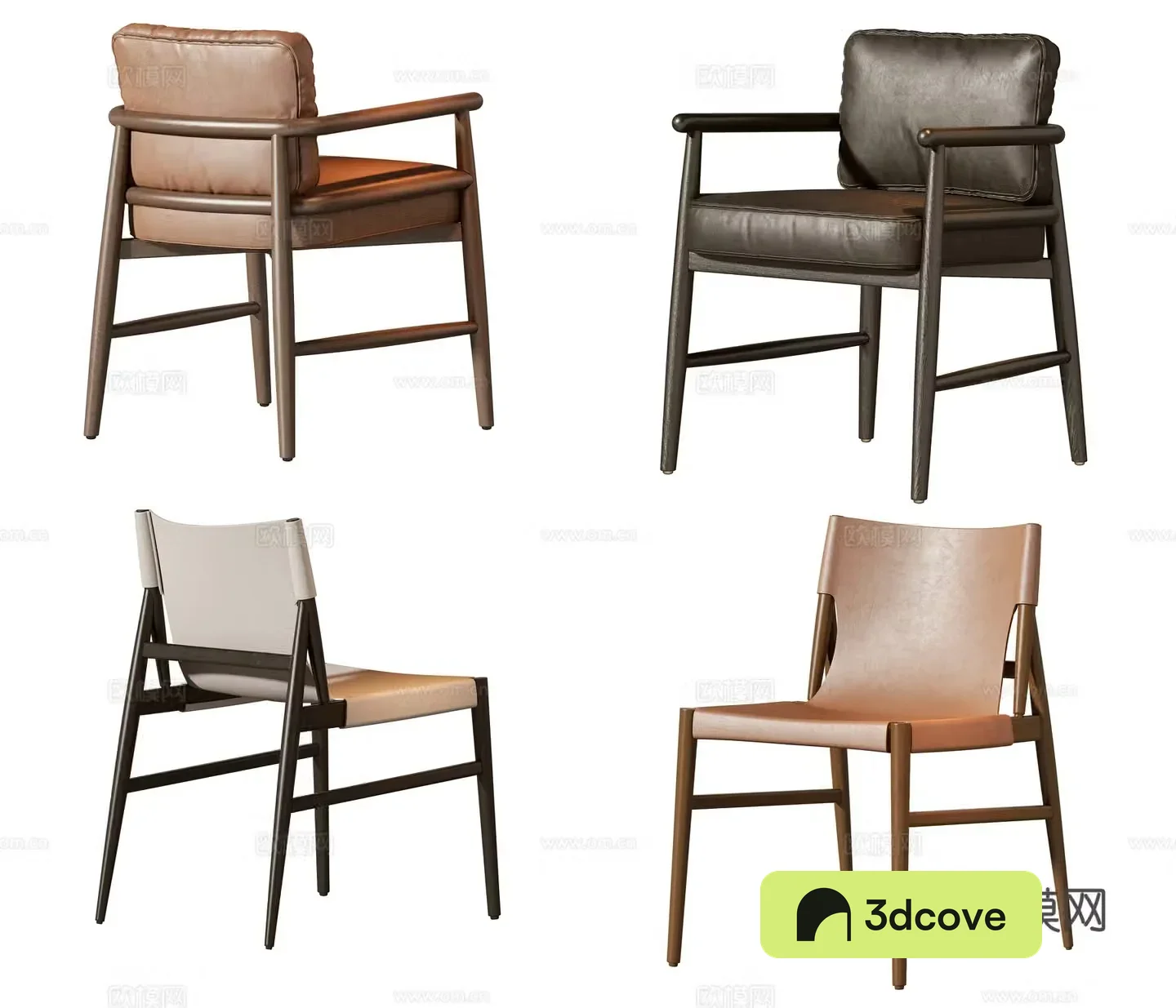 New Chinese style single chair dining chair