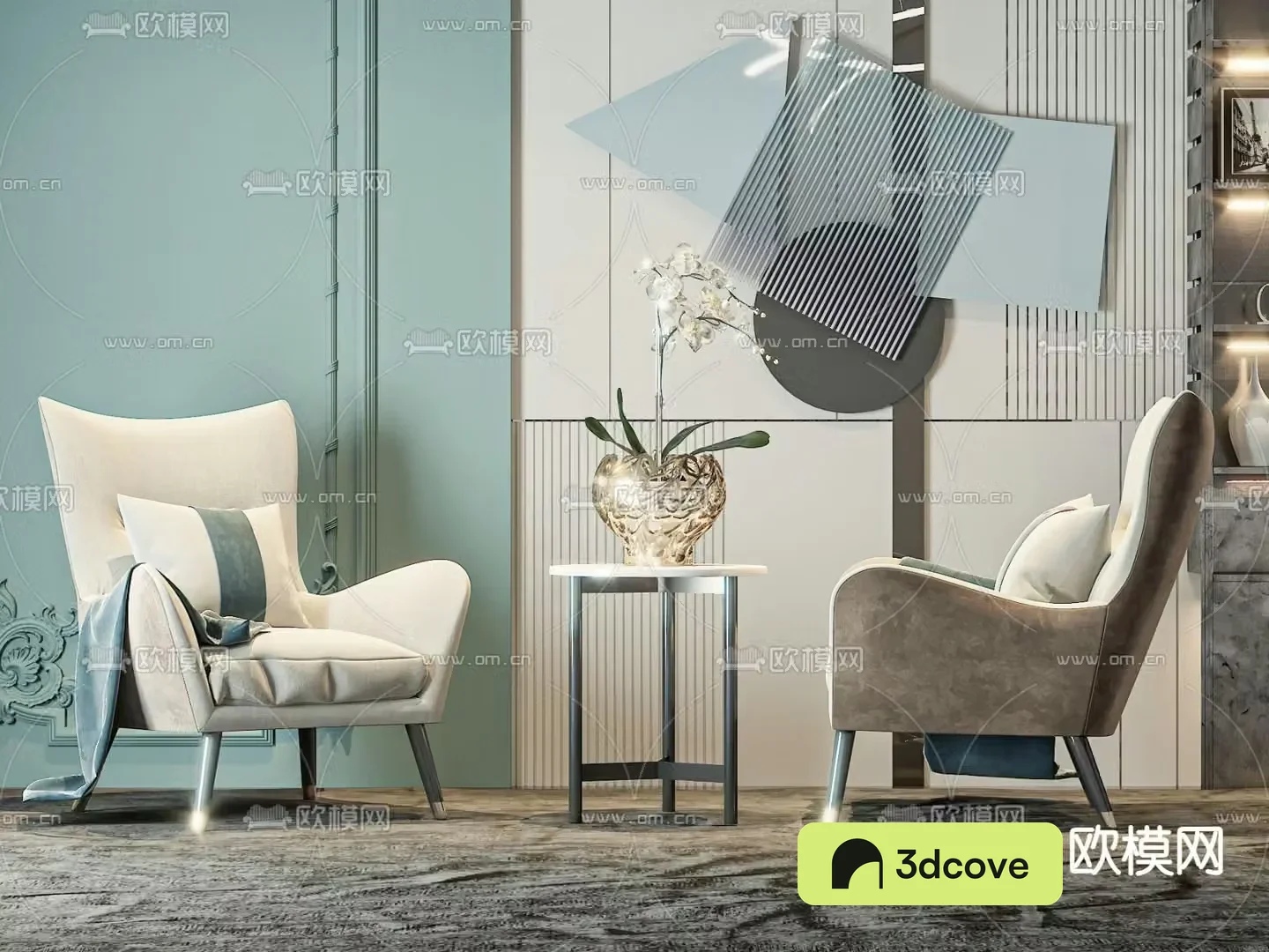 Light luxury sofa chair leisure chair table