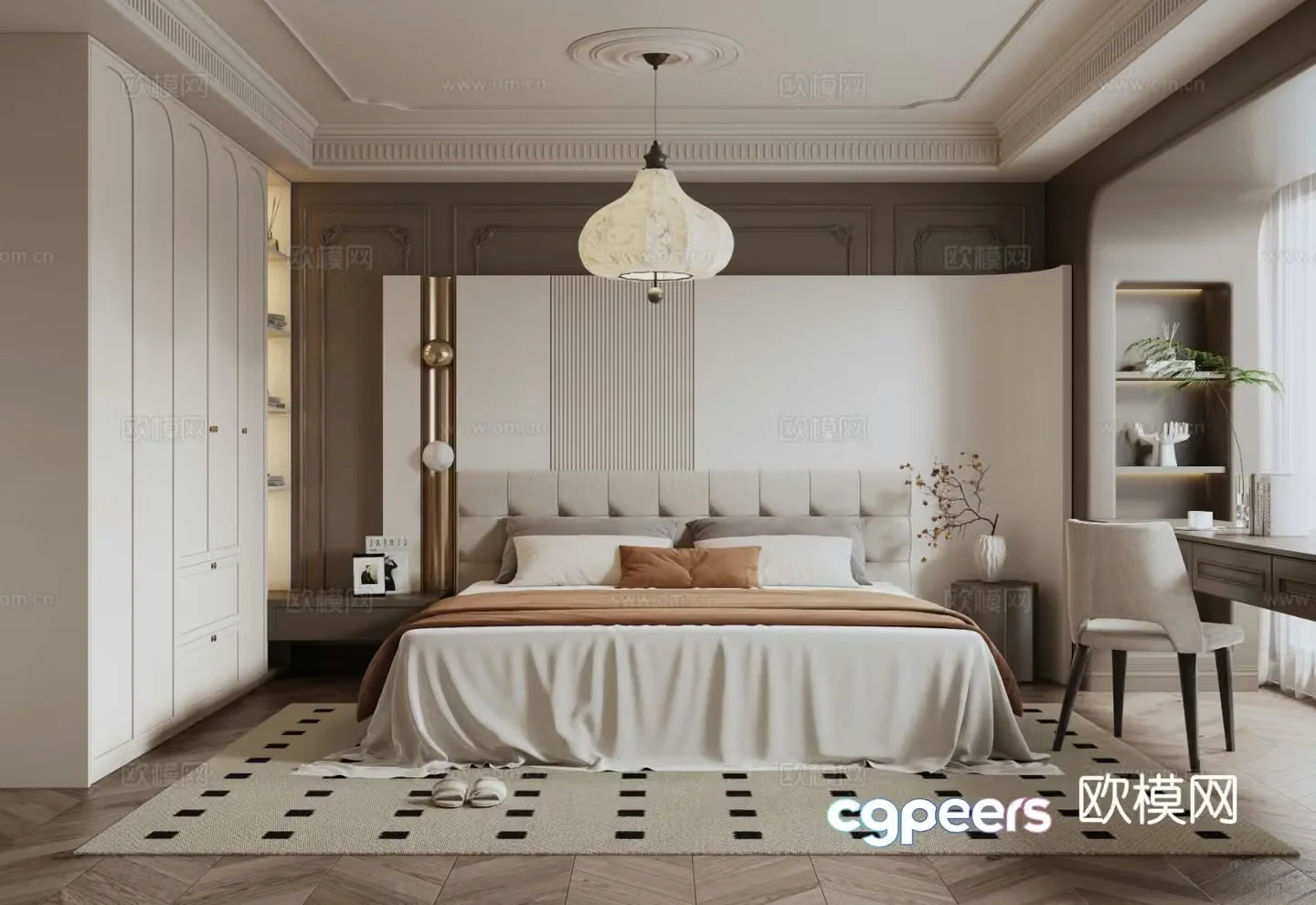 French bedroom master bedroom 3d model