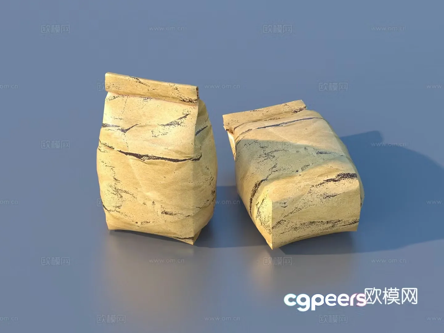 Bag Coffee Bag Kraft Paper Bag 3D Model