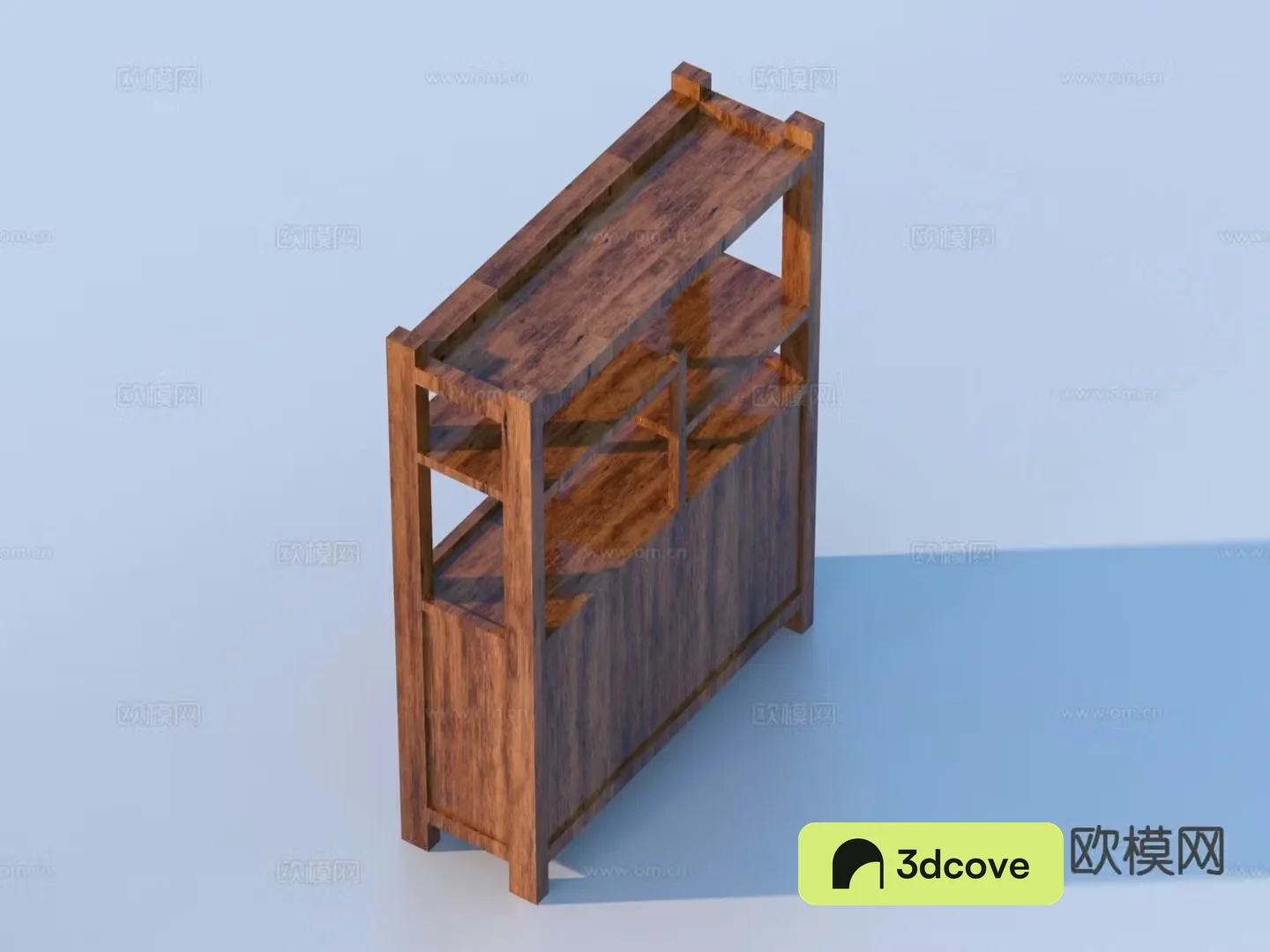 Modern wooden cabinet shelf