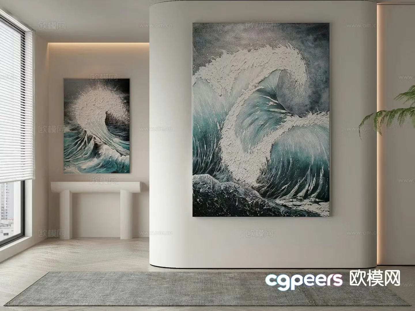 Decorative painting texture painting hanging painting 3d model