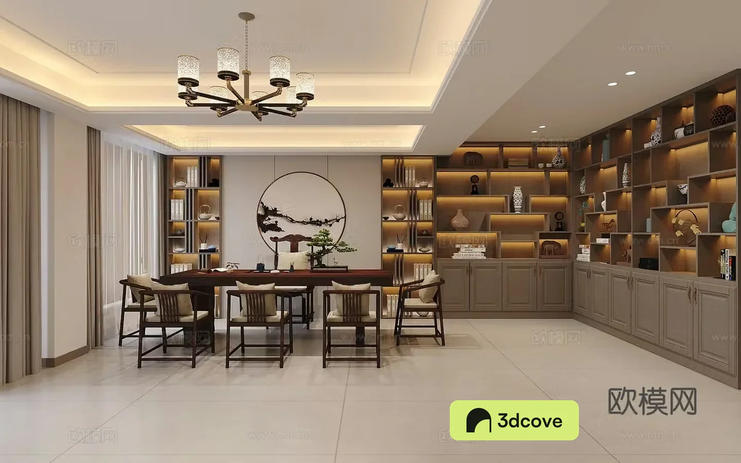 New Chinese style study room