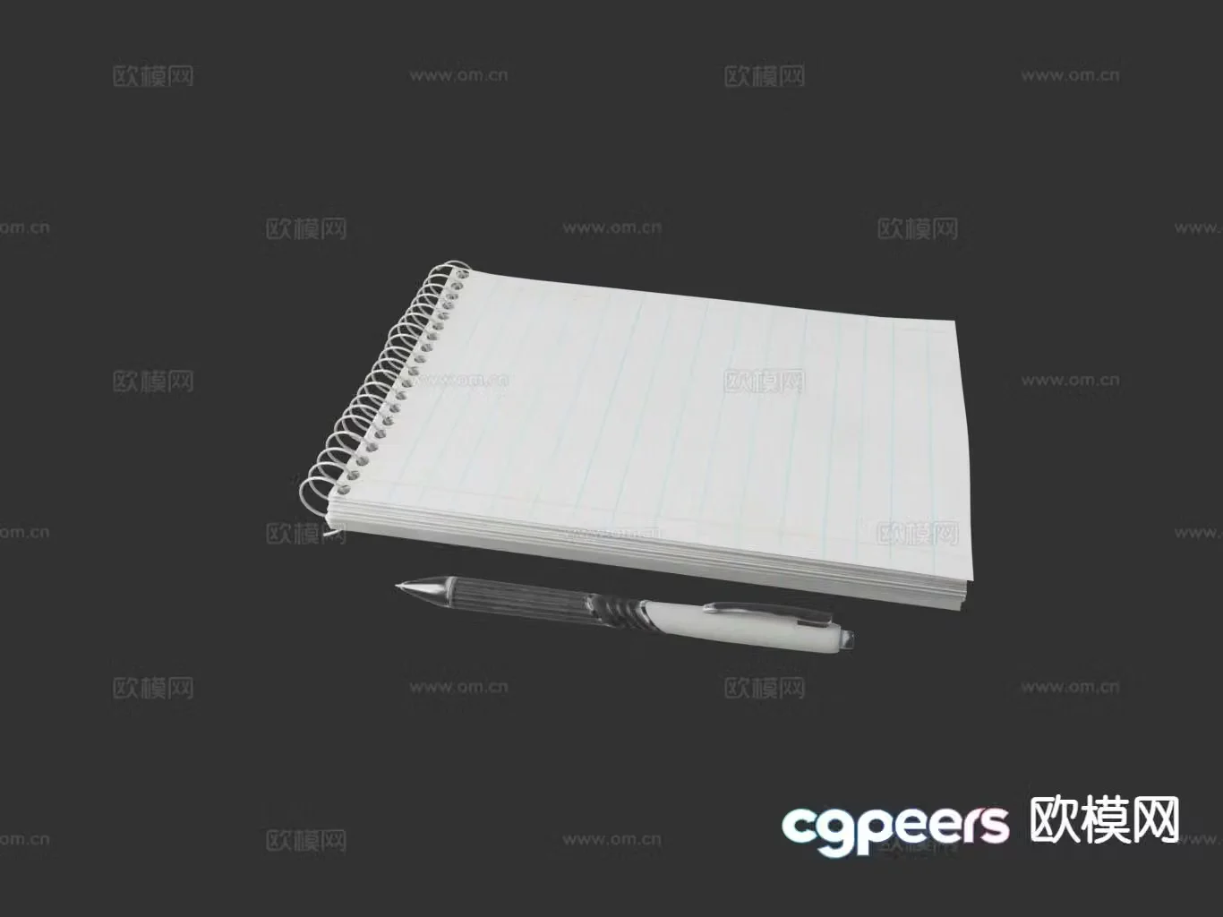 notebook notebook 3d model