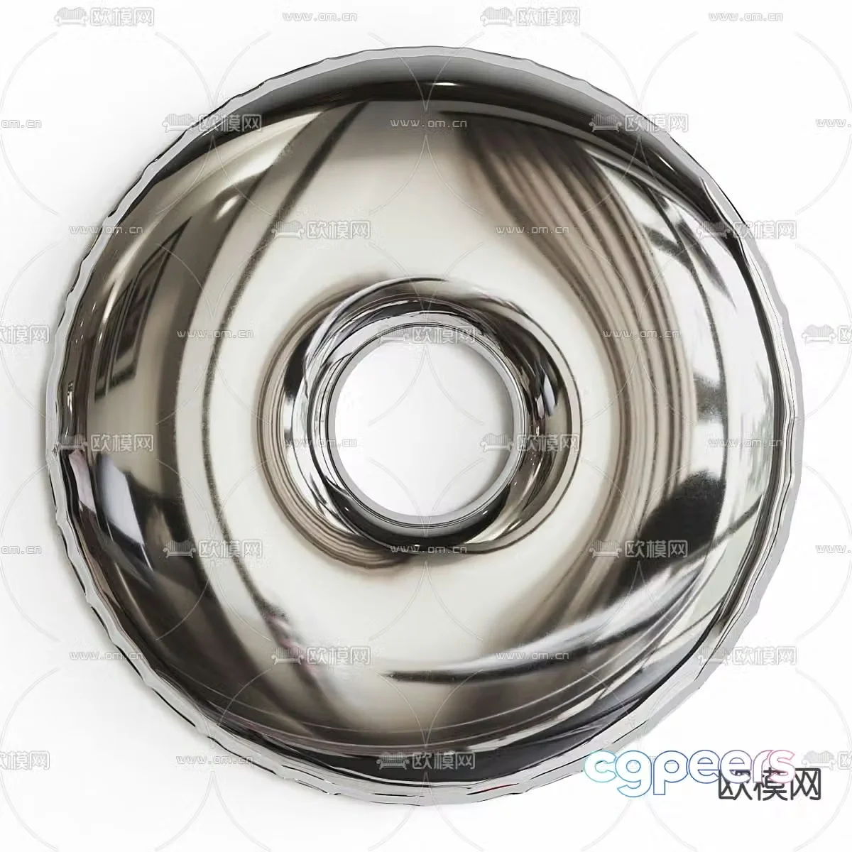 Zieta Luxury Luxury Ornament Round Wall Decoration Mirror 3D Model