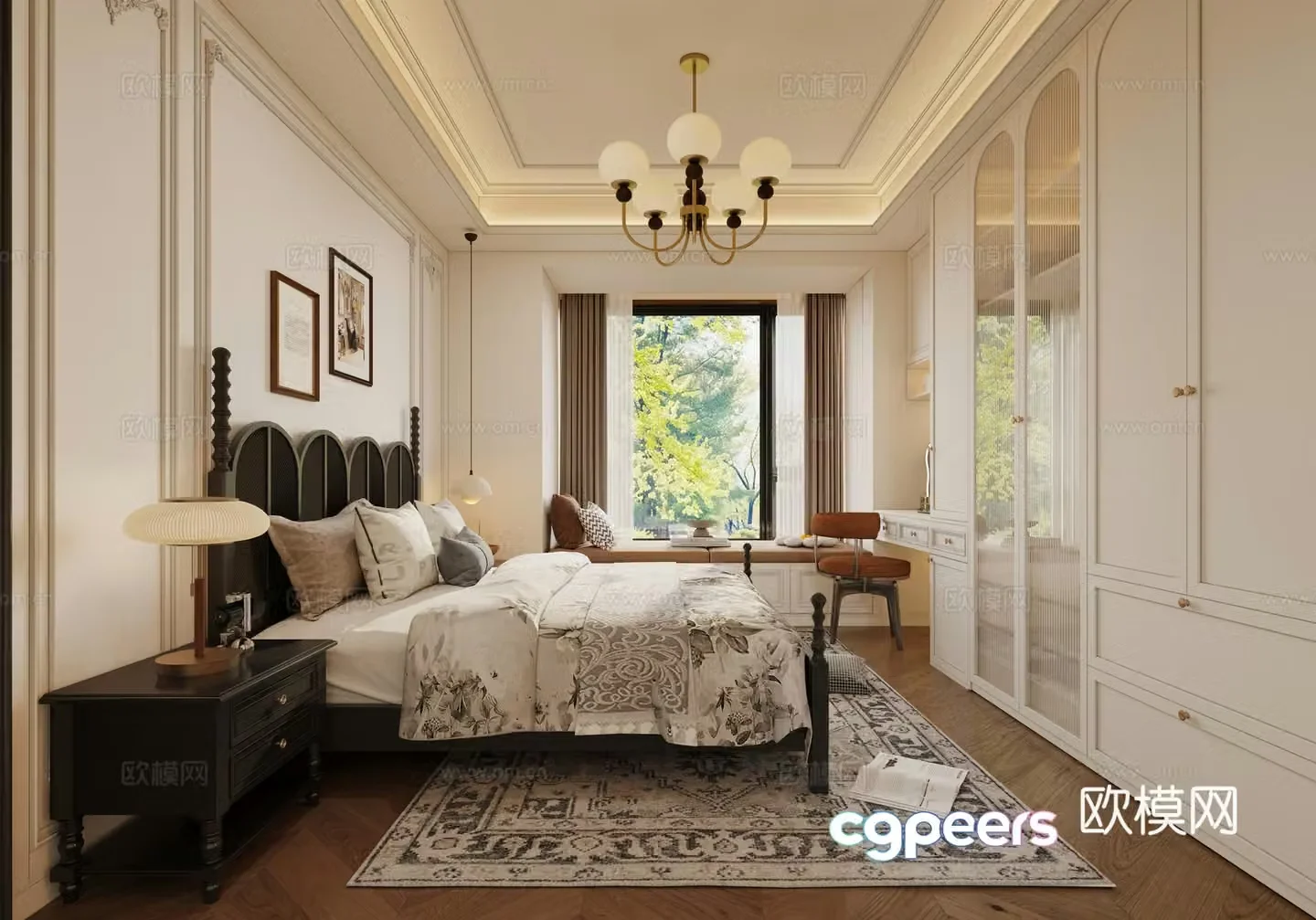 French bedroom 3d model