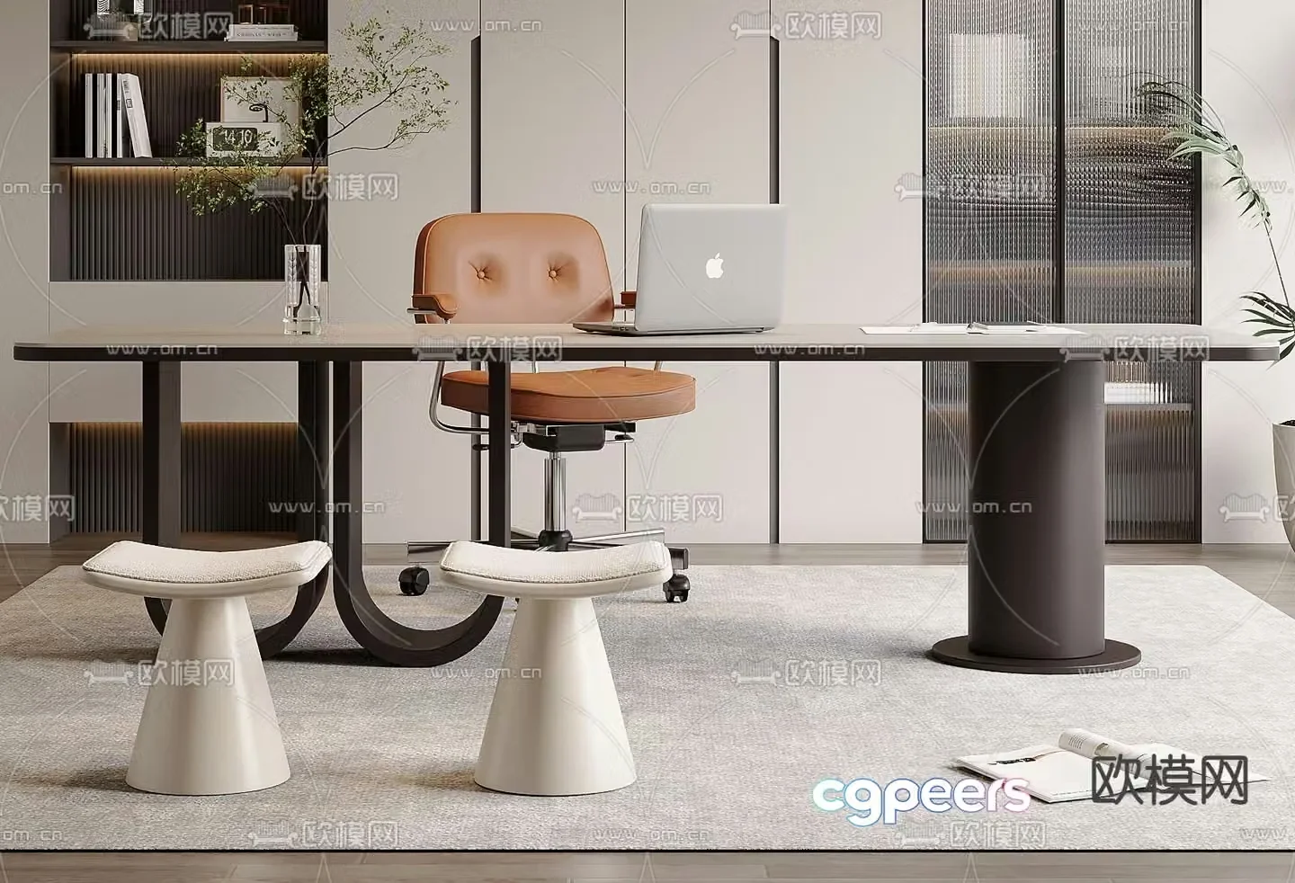 Modern desk chair 3d model
