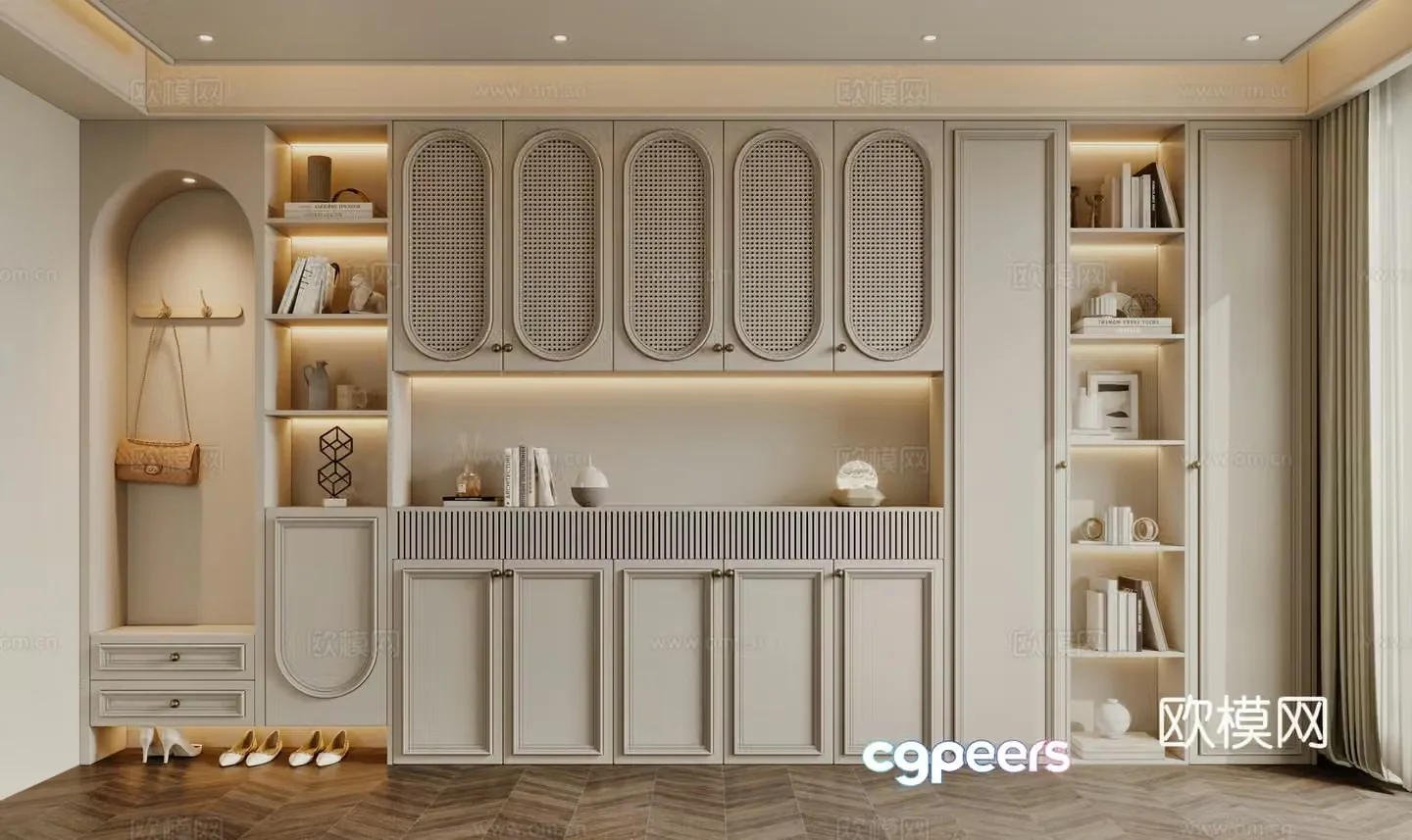 French shoe cabinet 3d model