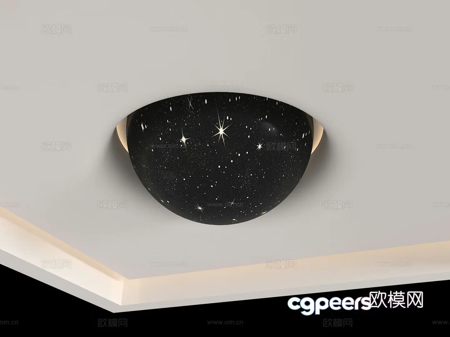 Square suspended ceiling starry sky suspended ceiling ceiling 3d model