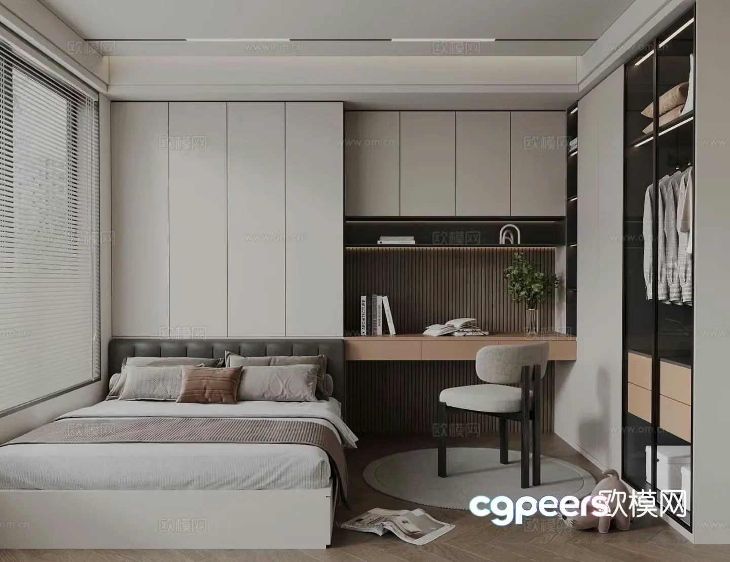 Italian tatami bedroom 3d model