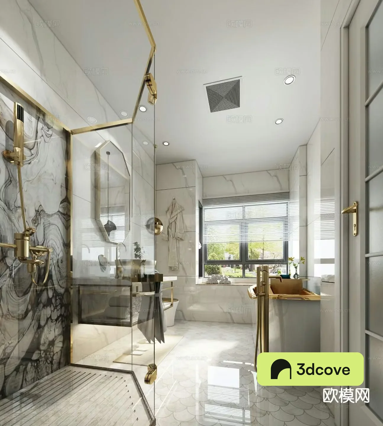 Simple European bathroom toilet