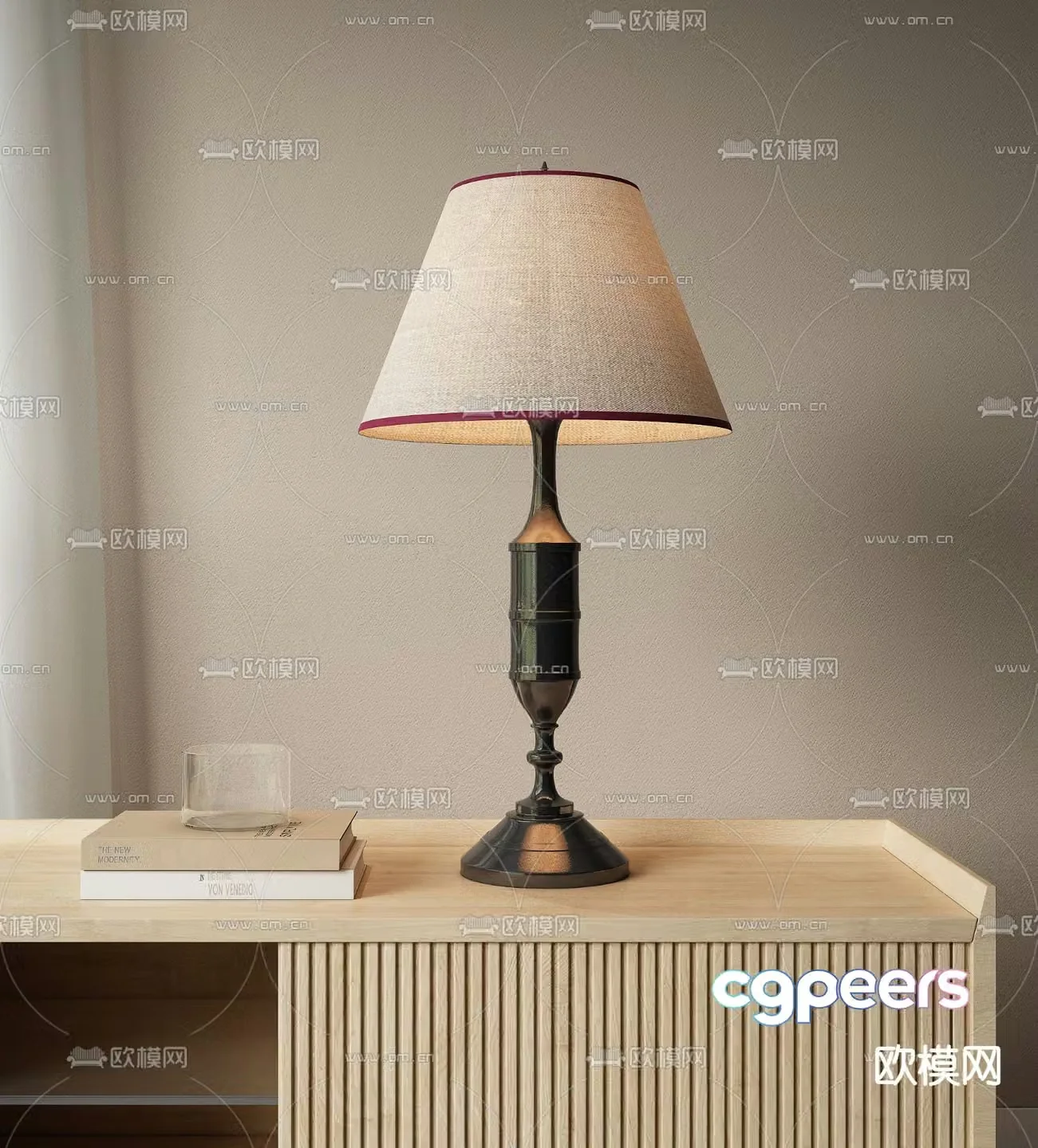 3D model of medieval style table lamp