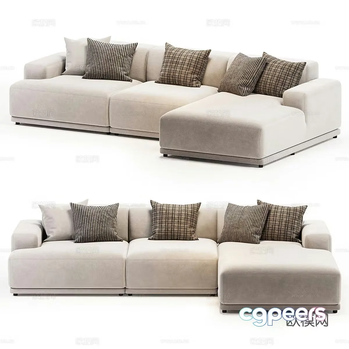 Modern Connect Soft Combination Sofa 3D Model