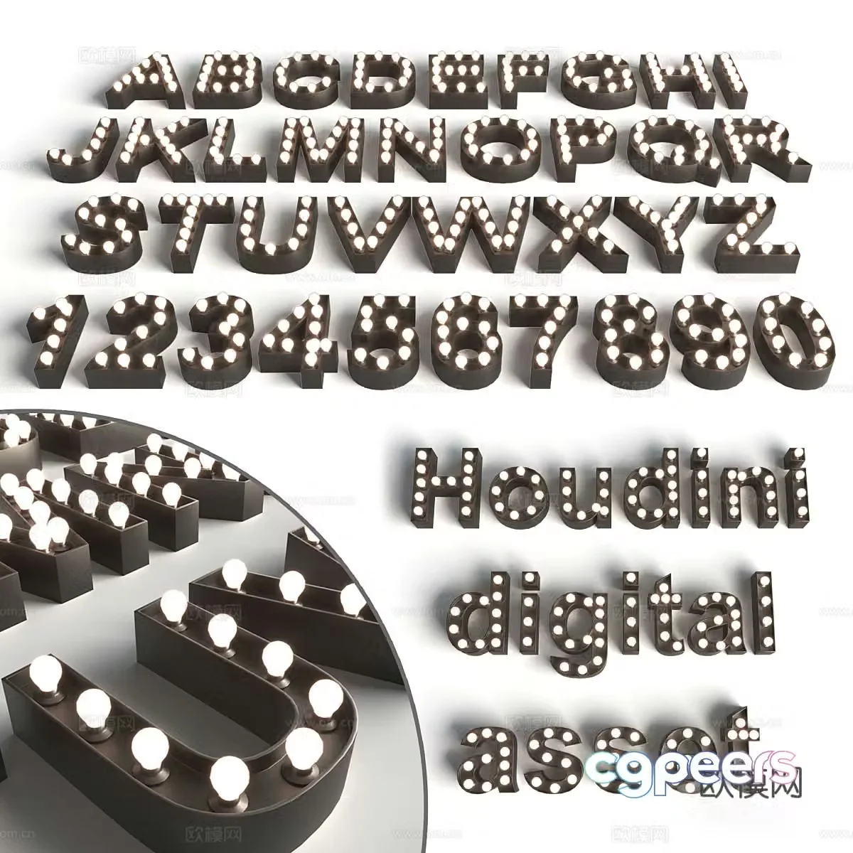 Signature letters 3d model