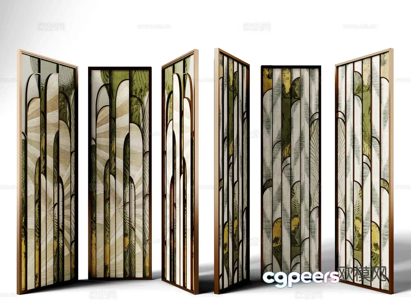 Folding screen art screen 3d model