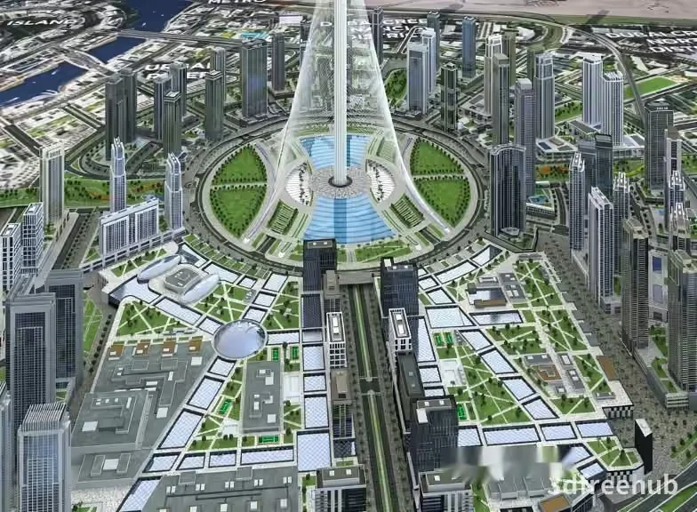 The Main Subject Is A Large Cityscape 3D Model – 3078 – VRAY Render