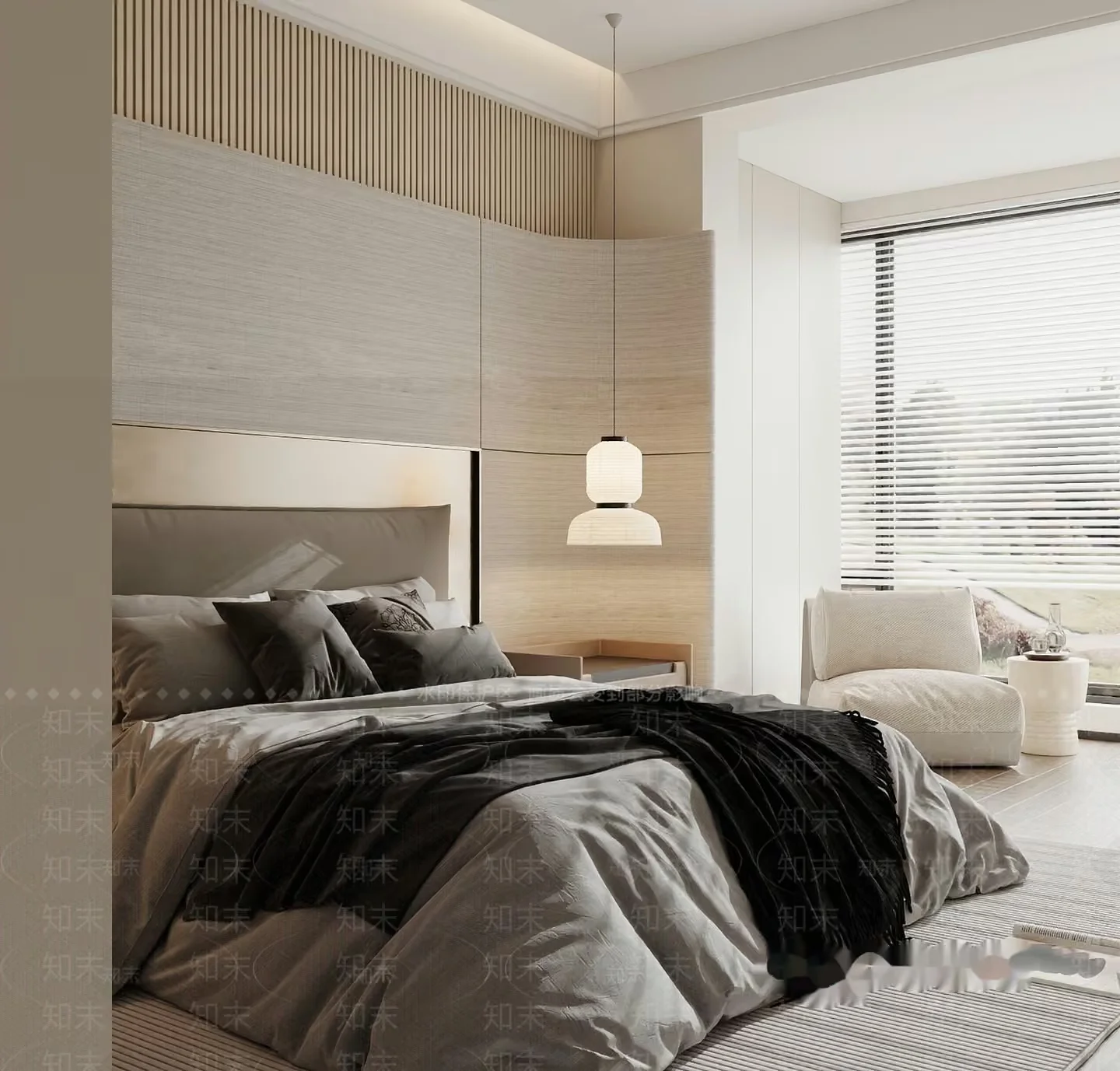 Modern Cozy Bedroom 3D Model – 22300 – CORONA Render