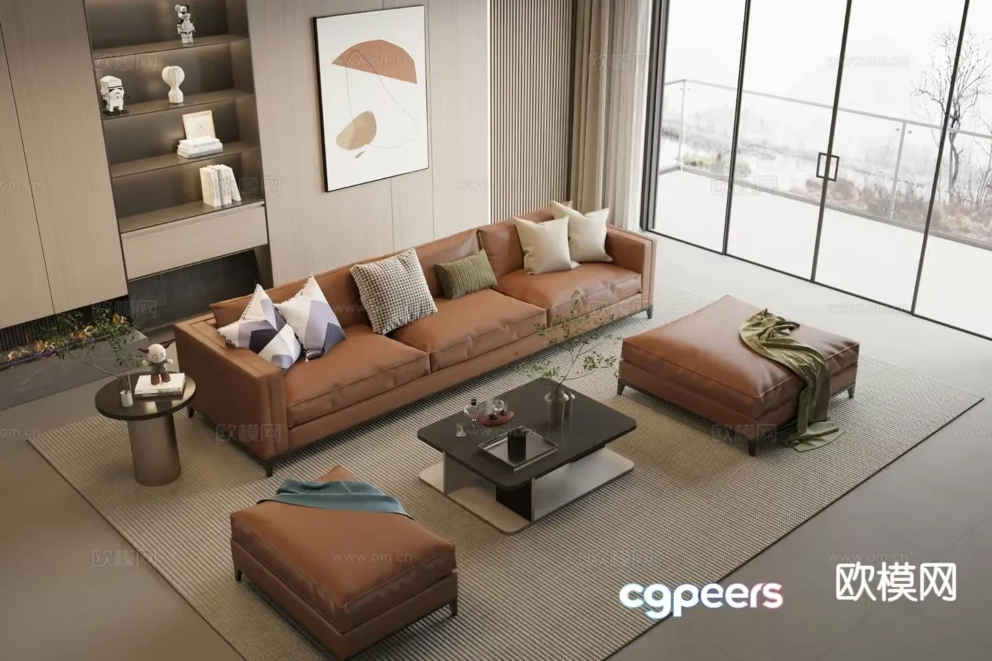 Modern sofa set 3d model