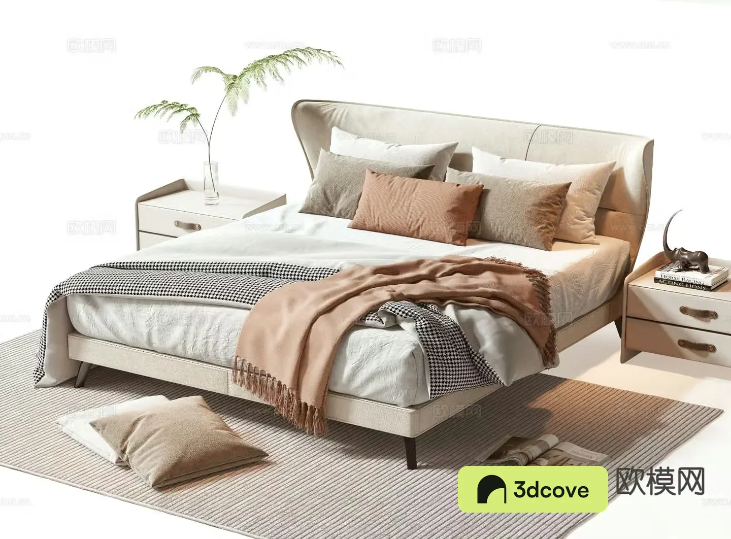minotti modern double bed