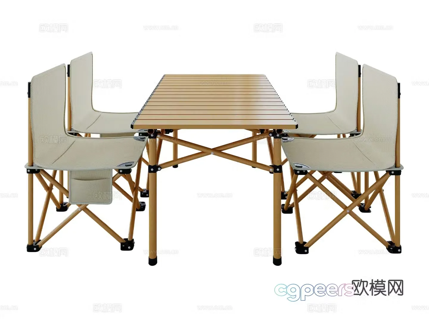 Outdoor tables and chairs camping tables and chairs 3d model