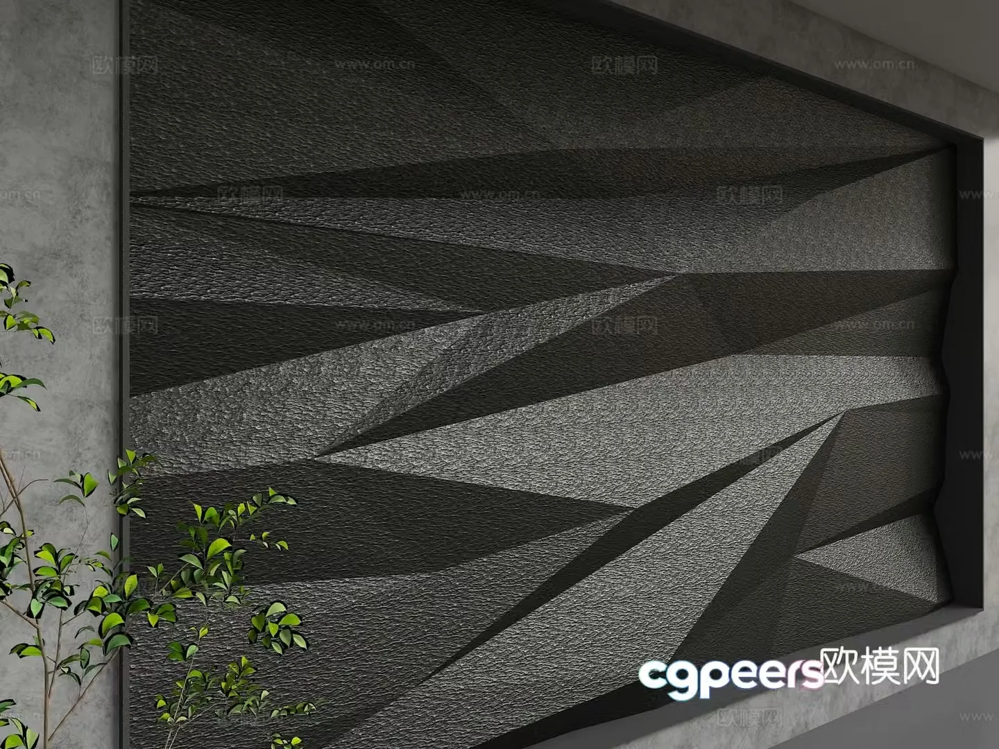 Modern background wall 3d model