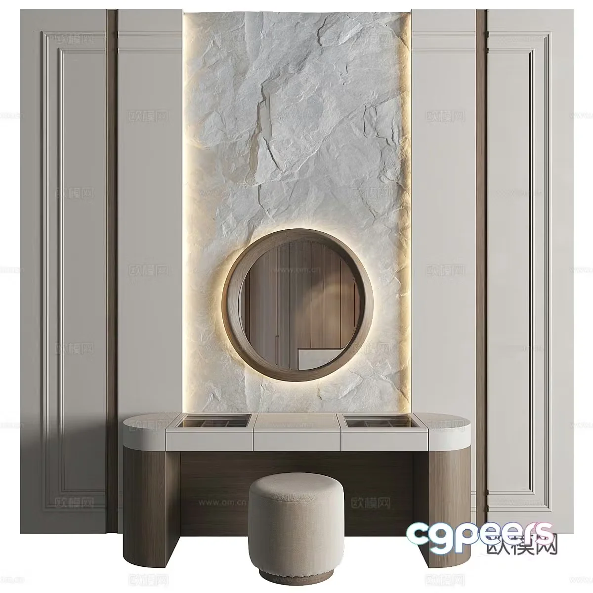 Modern Italian dressing table 3d model