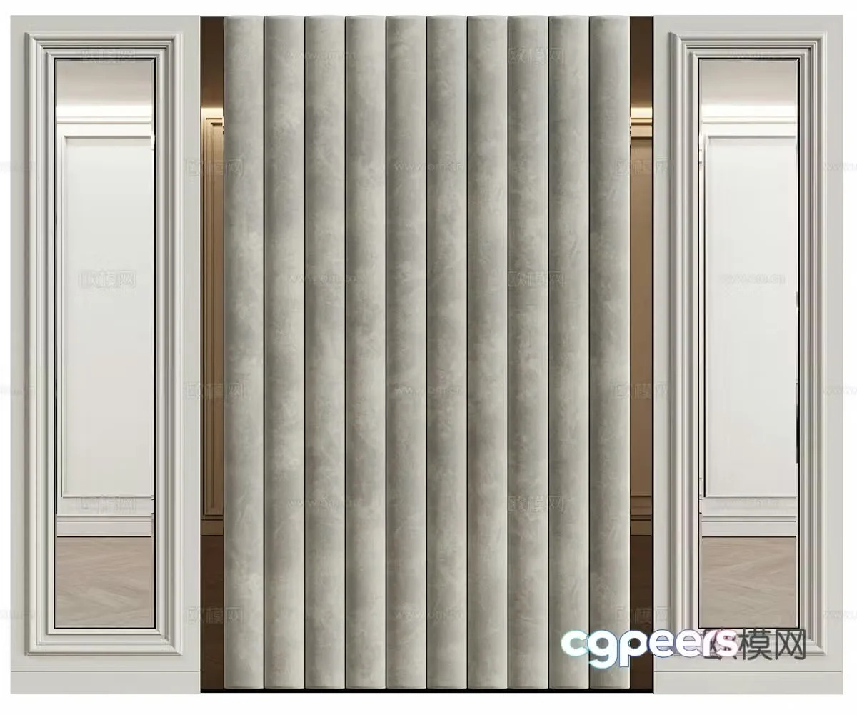 Simple European background wall background wall TV background wall sofa background wall 3d model