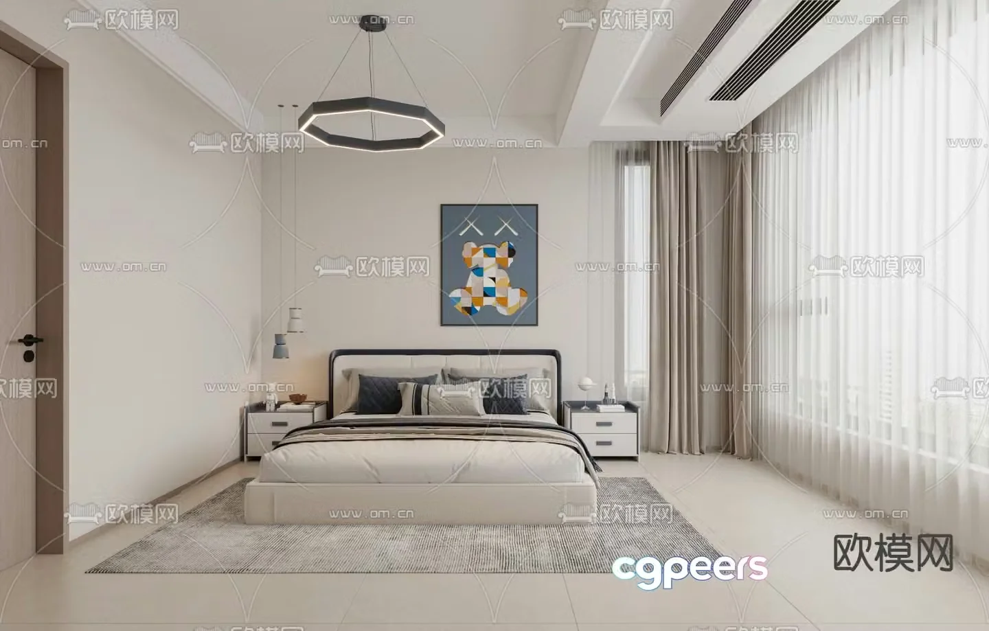 Modern bedroom Master bedroom Master room 3d model