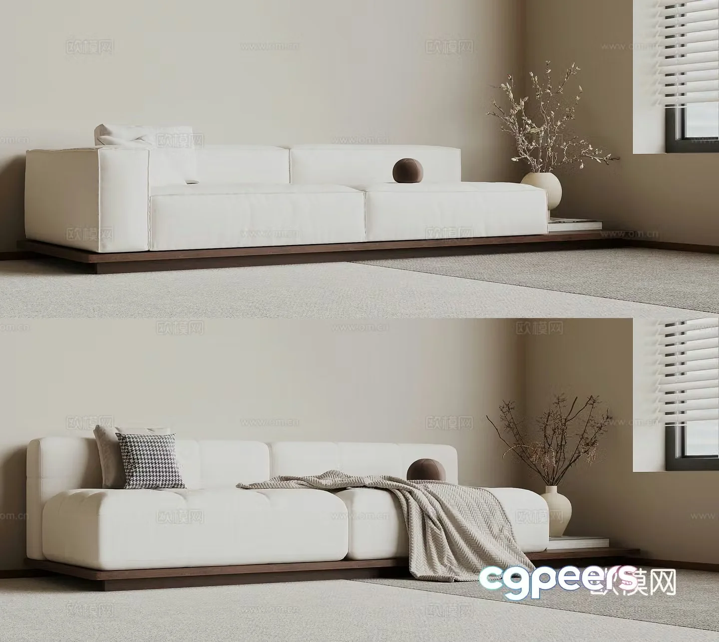 Wabi-sabi loveseat 3d model