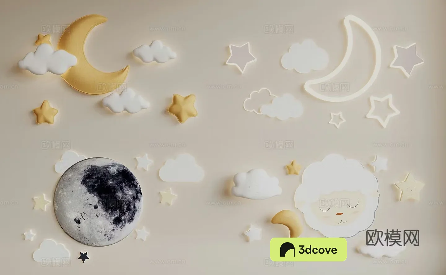 Modern children’s cartoon wall decoration