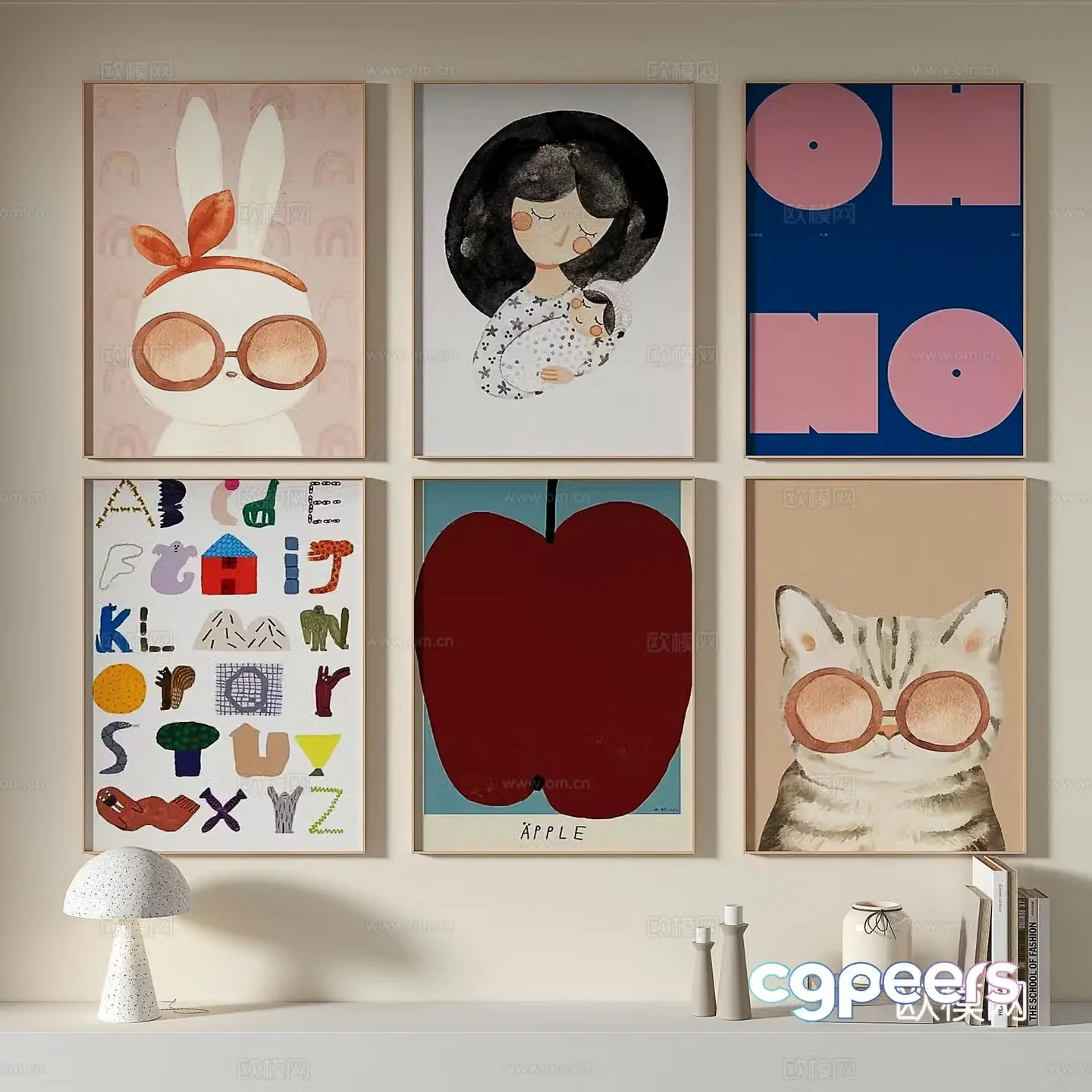 Decorative painting art painting hanging painting 3d model