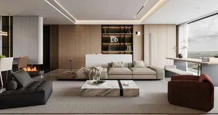 Modern Living Room 3D Model – 3212 – VRAY Render