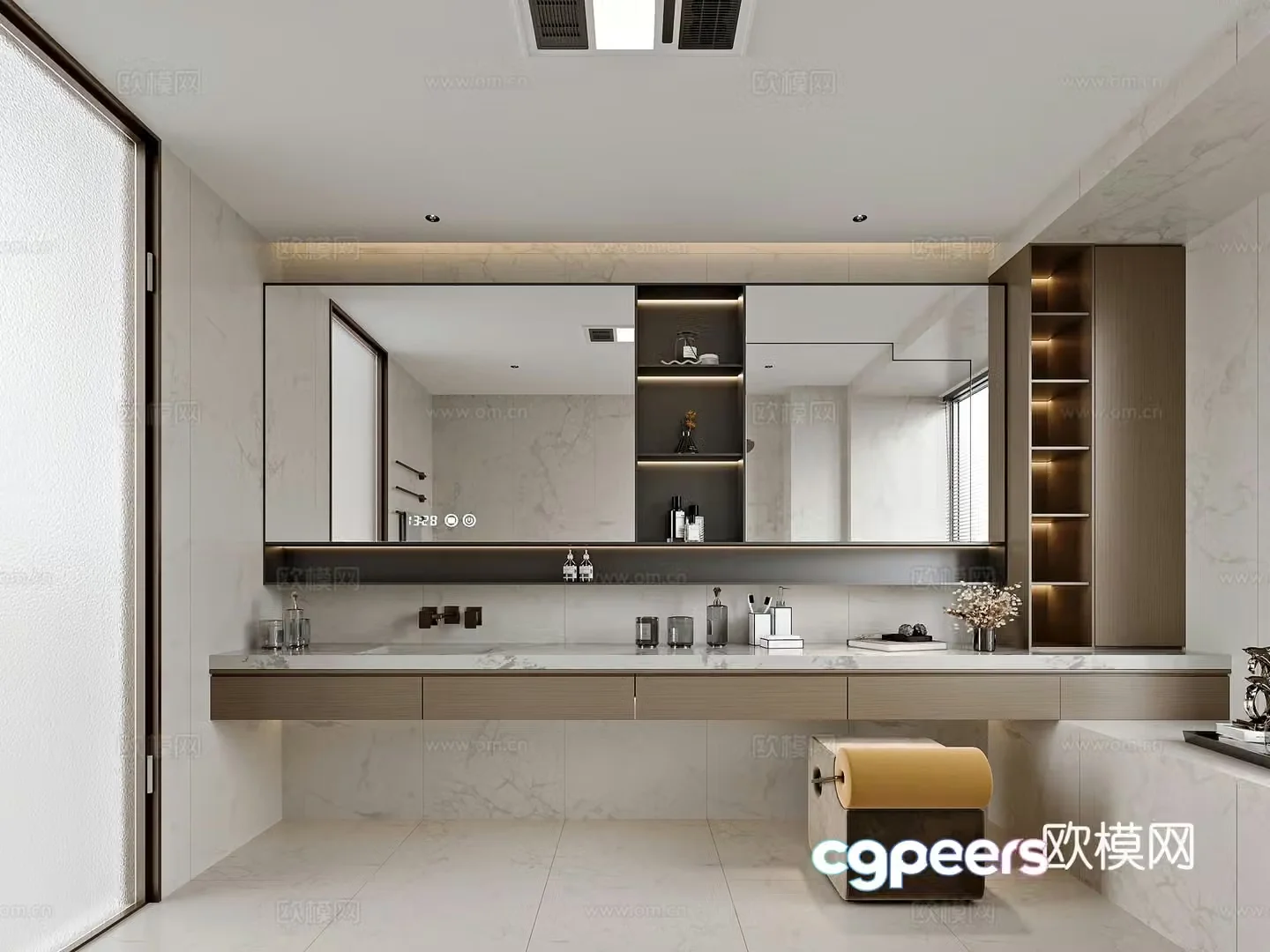 Modern style home bathroom 3d model