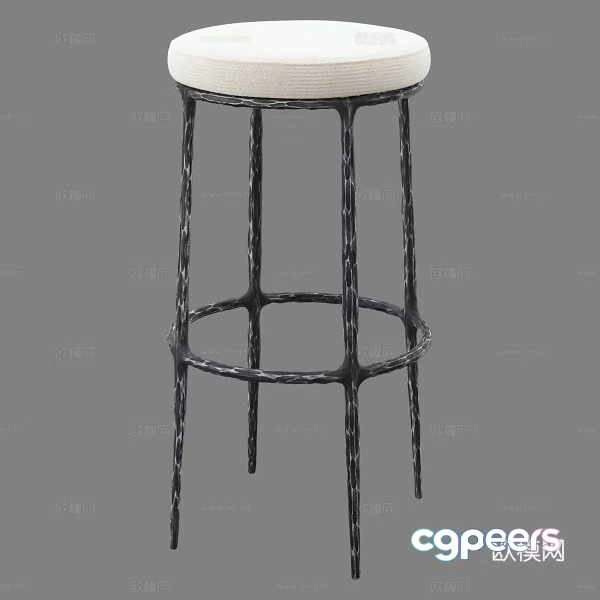 Nordic simple bar chair chair chair simple bar stool casual bar stool bar chair 3d model