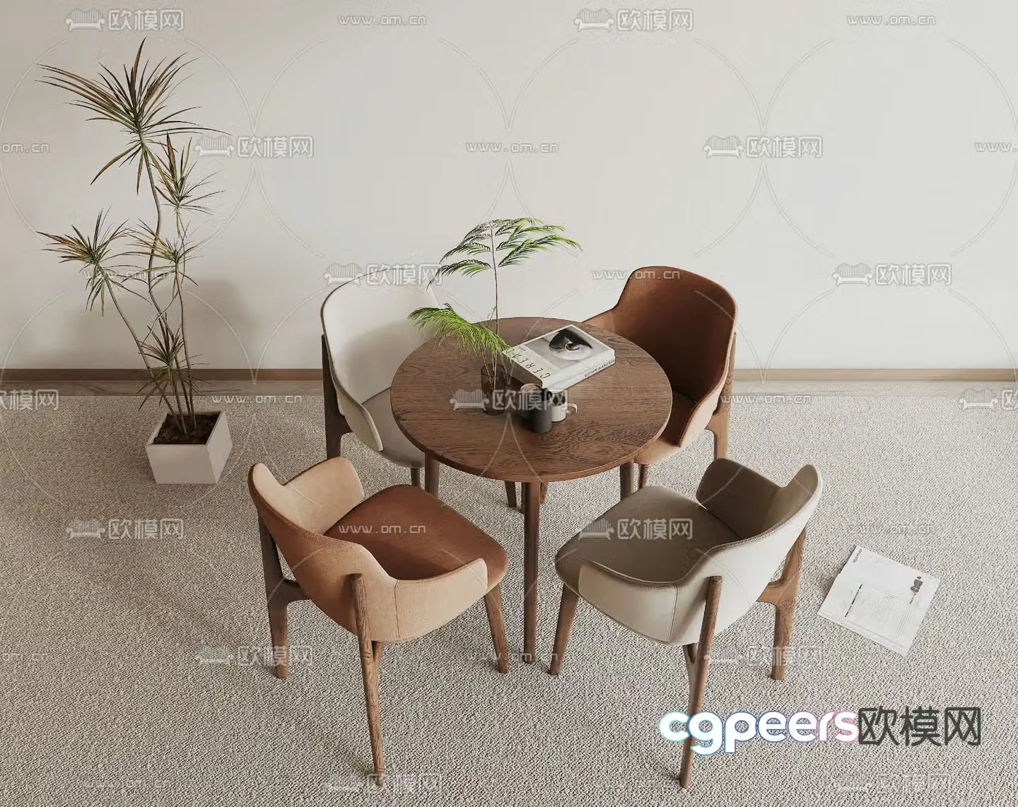 Leisure tables and chairs Negotiation tables and chairs 3d model