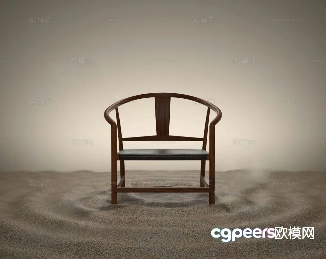 New Chinese style armchair leisure chair chair armchair tea chair 3d model