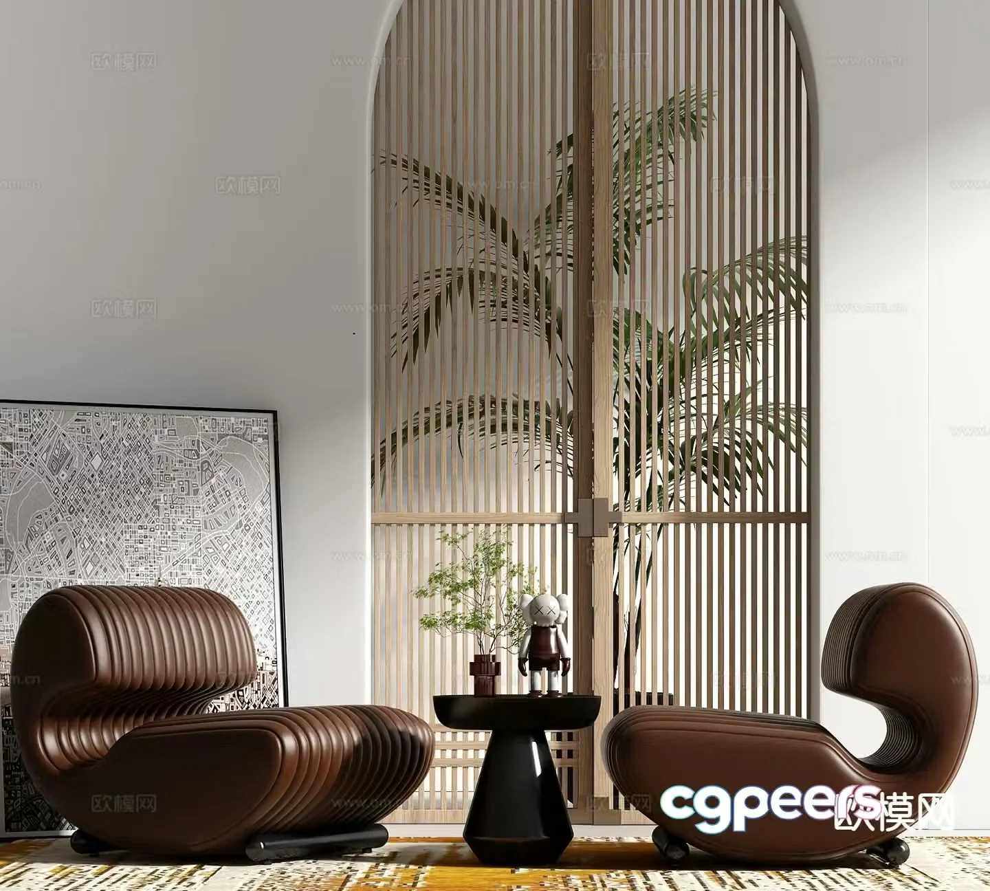 Modern casual sofa 3d model
