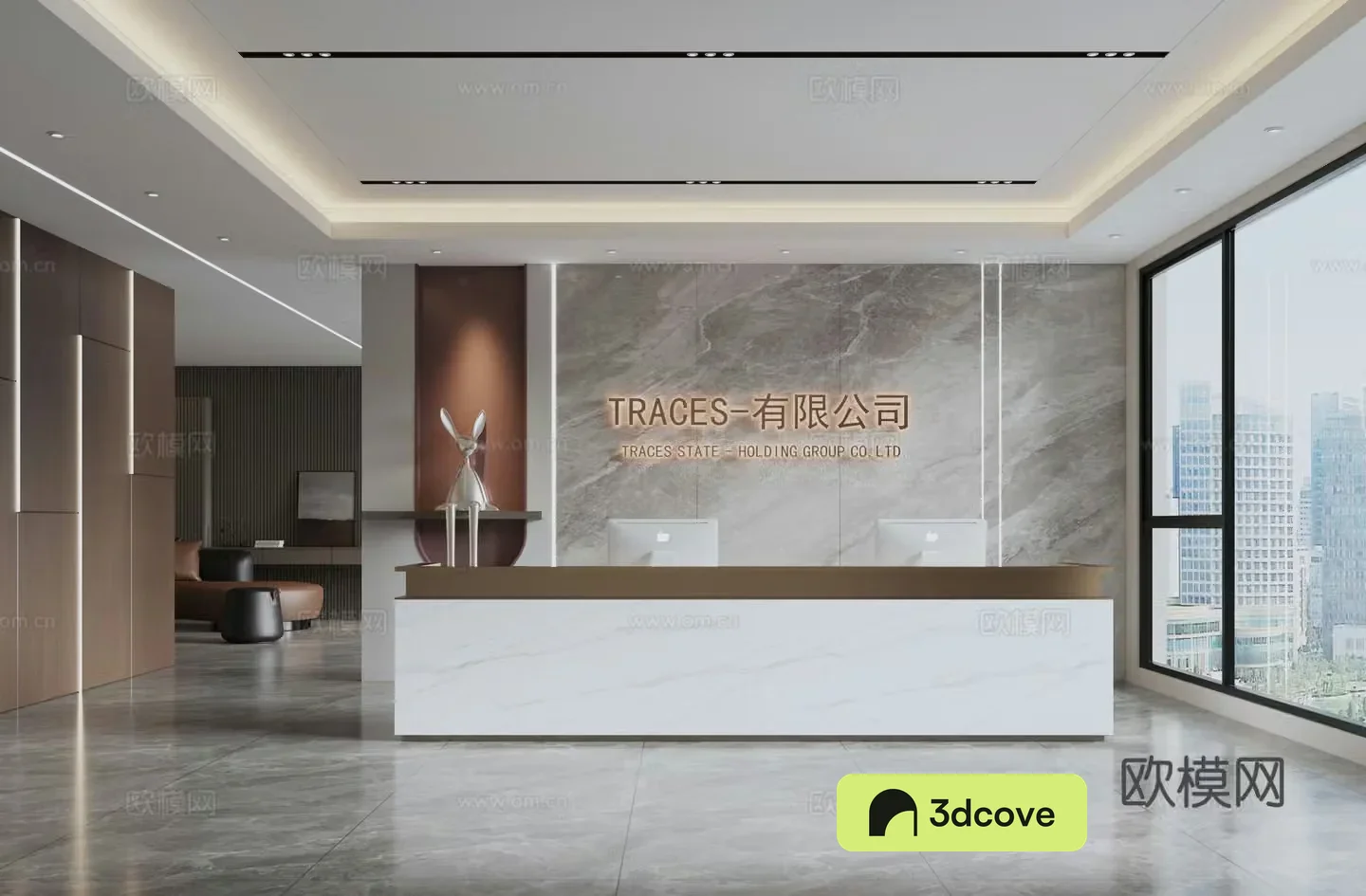 Modern company front desk