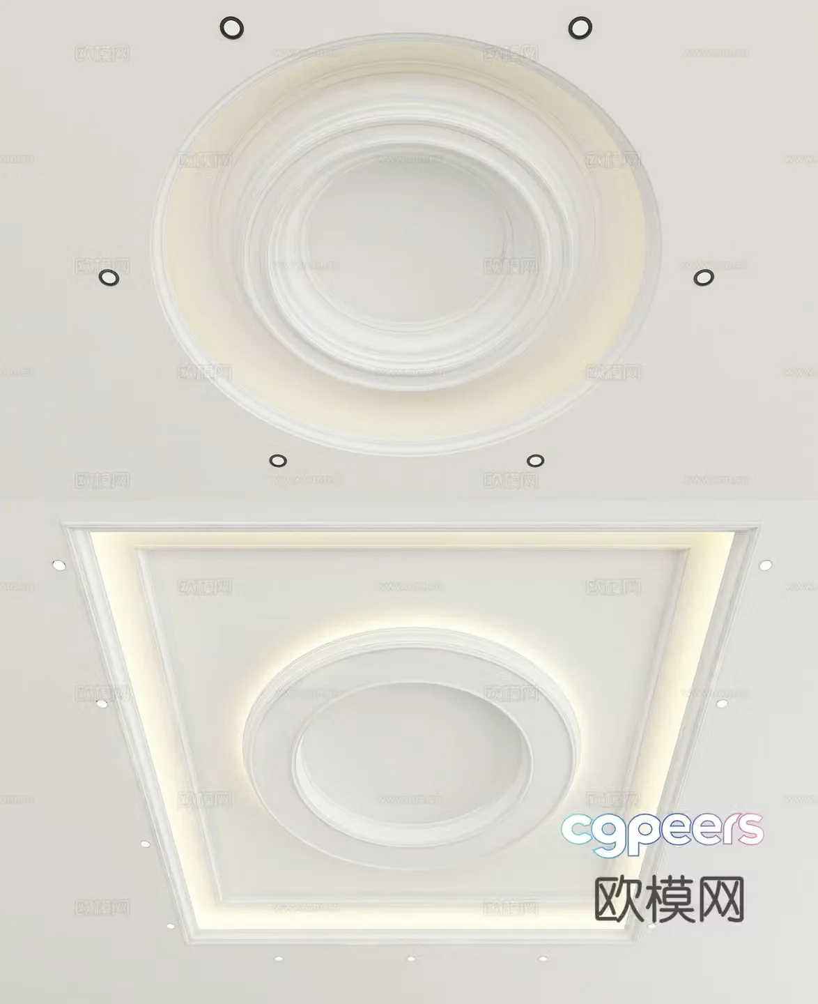 European style ceiling 3D model
