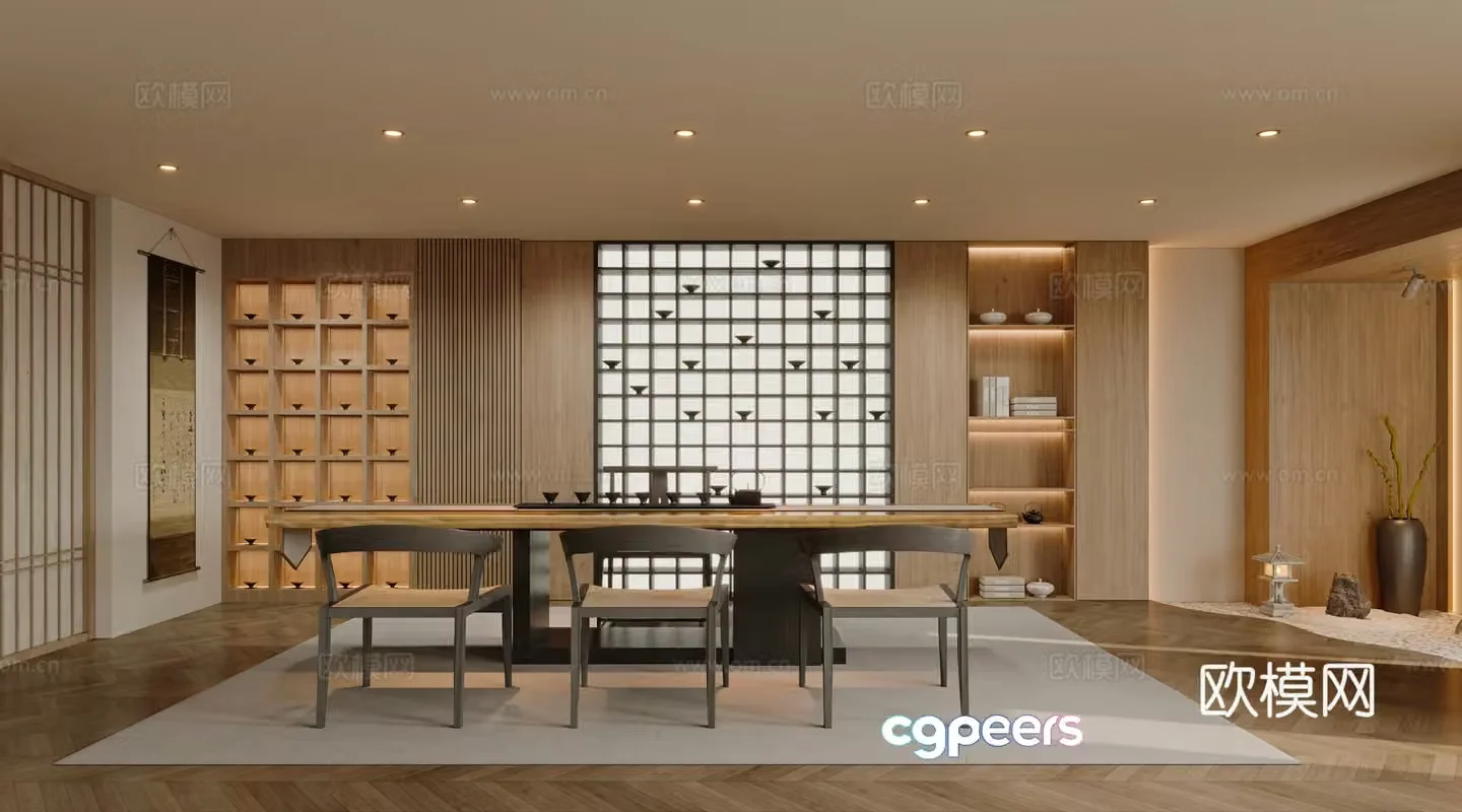New Chinese tea room 3D model