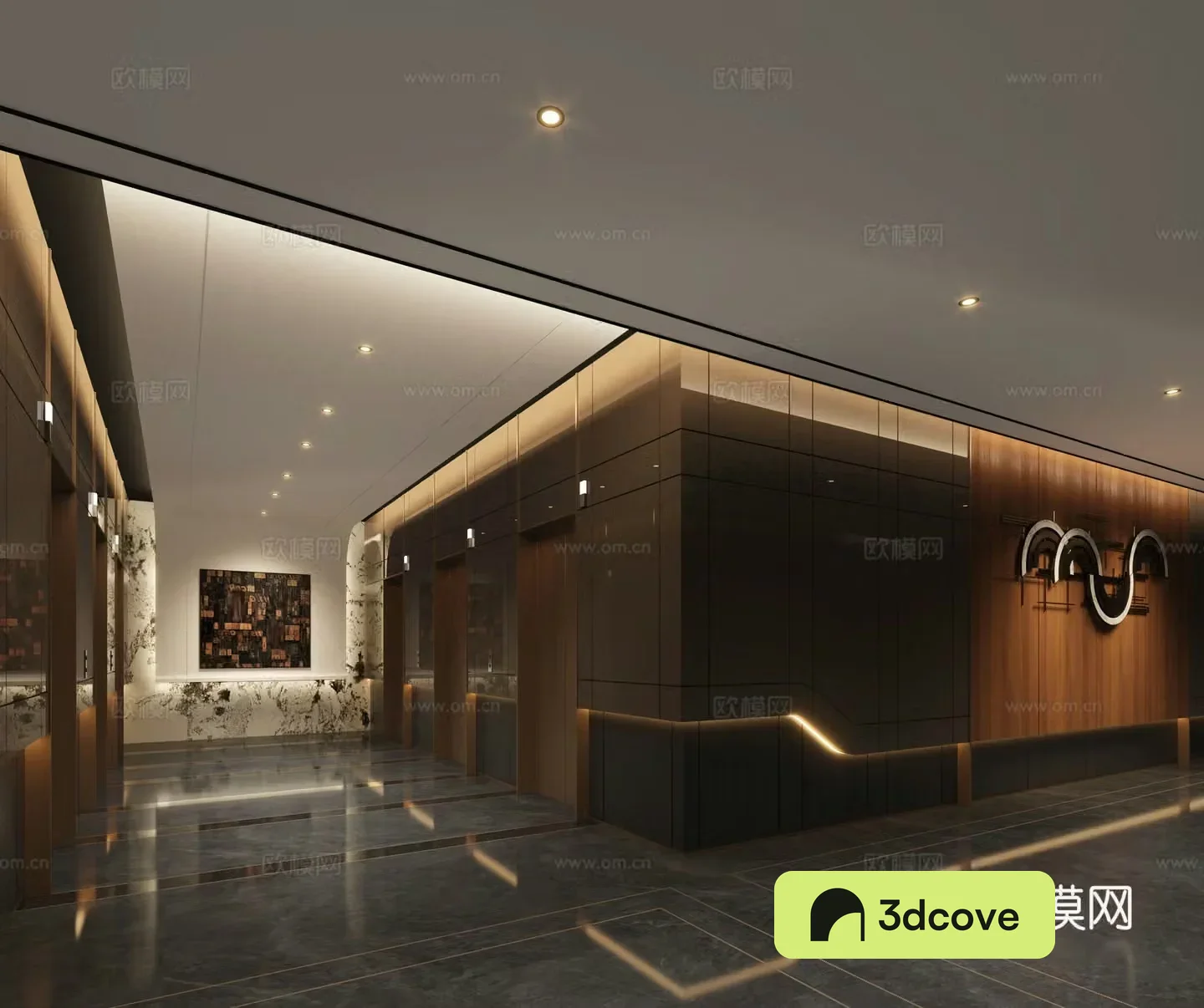 Modern hotel elevator hall Hotel elevator club elevator hall Club elevator