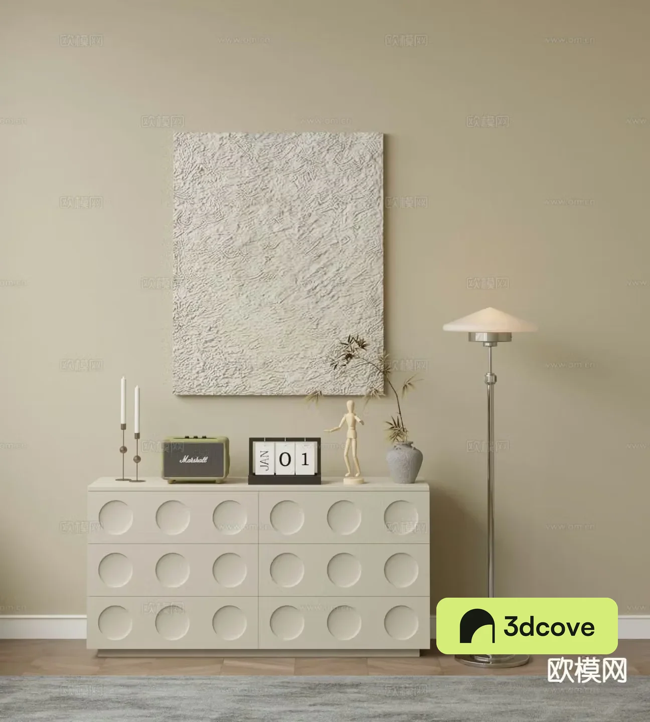 Cream style entrance cabinet side view cabinet side cabinet