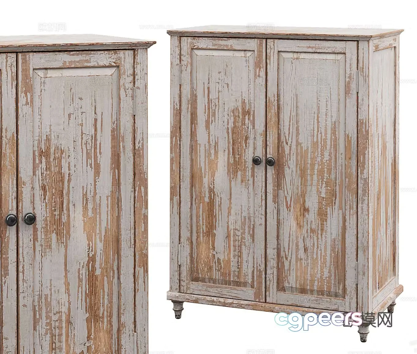 New Chinese style old wooden locker chest of drawers antique wardrobe old wooden wardrobe 3d model