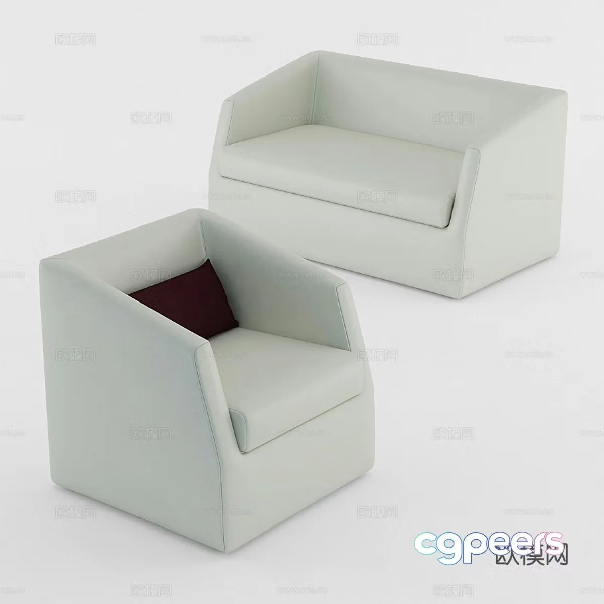 Modern single sofa 3d model